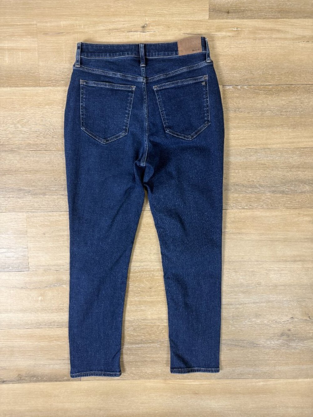 Madewell Curvy Perfect Vintage Dark Wash High Rise Slim Straight Jeans | 29 - Picture 3 of 7
